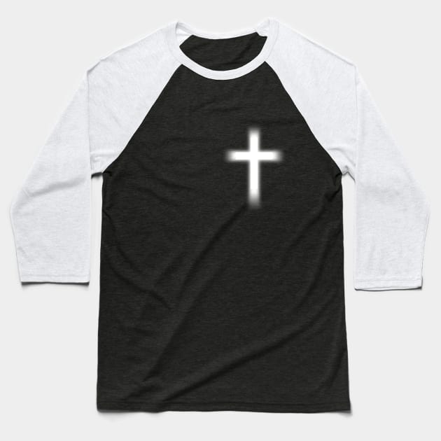 Light of the Cross Over the Heart and on the Back or Just Over the Heart Baseball T-Shirt by ShineYourLight